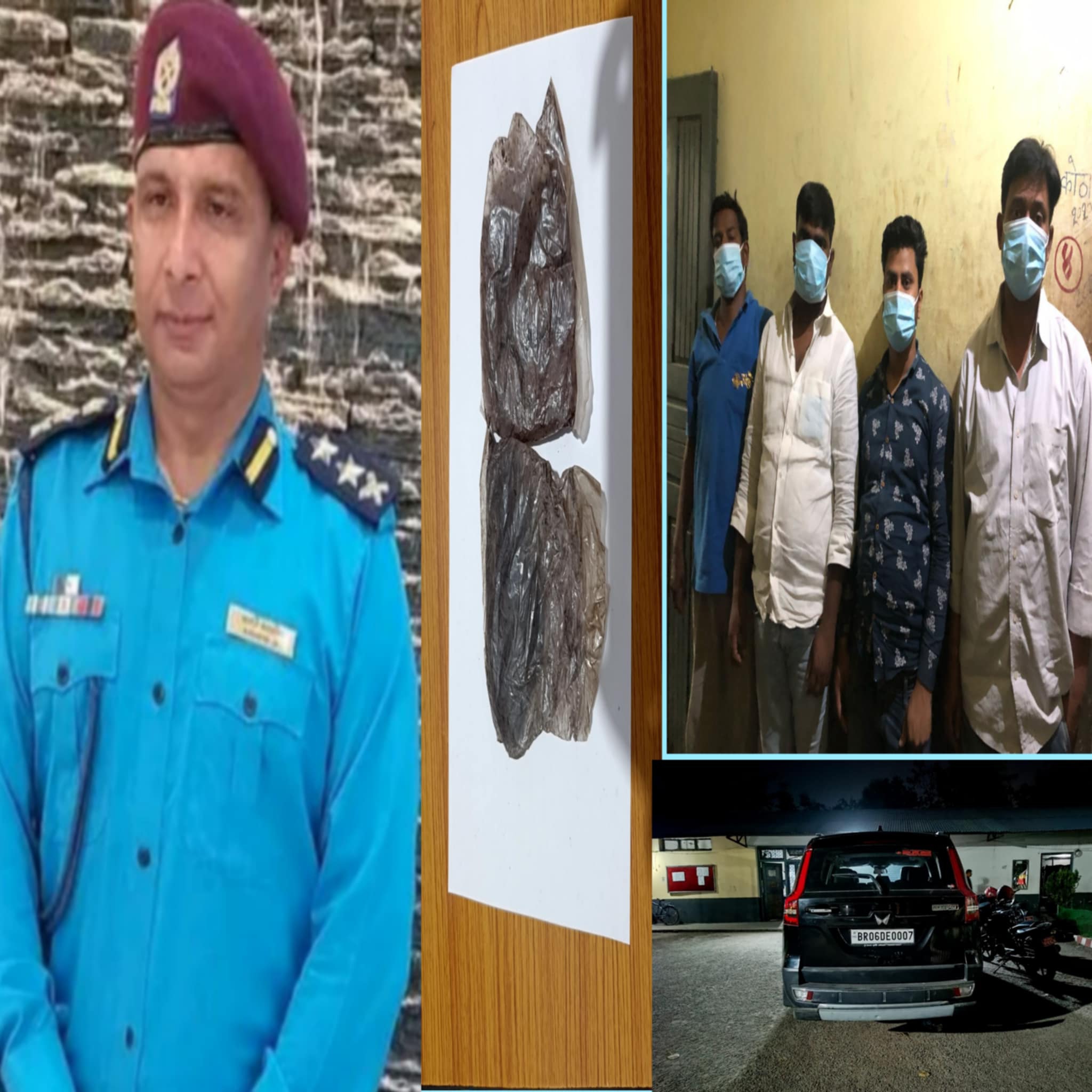 वीरगन्जमा खैरो हिरोईन२२० ग्राम सहित ४जना पक्राउ