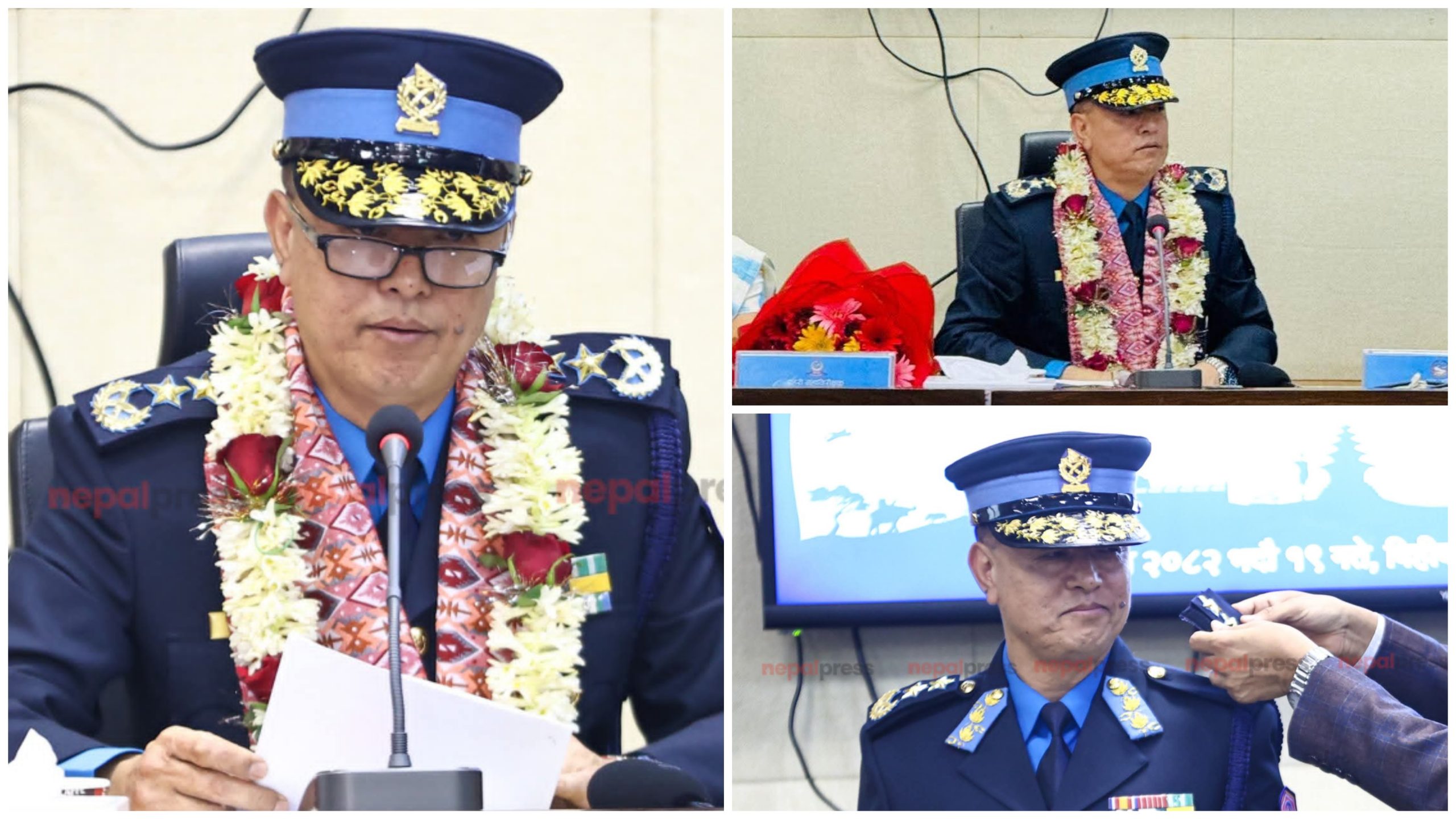 नवनियुक्त आईजीपी चन्द्रकुवेर खापुङलाई दर्ज्यानी चिन्ह प्रदान