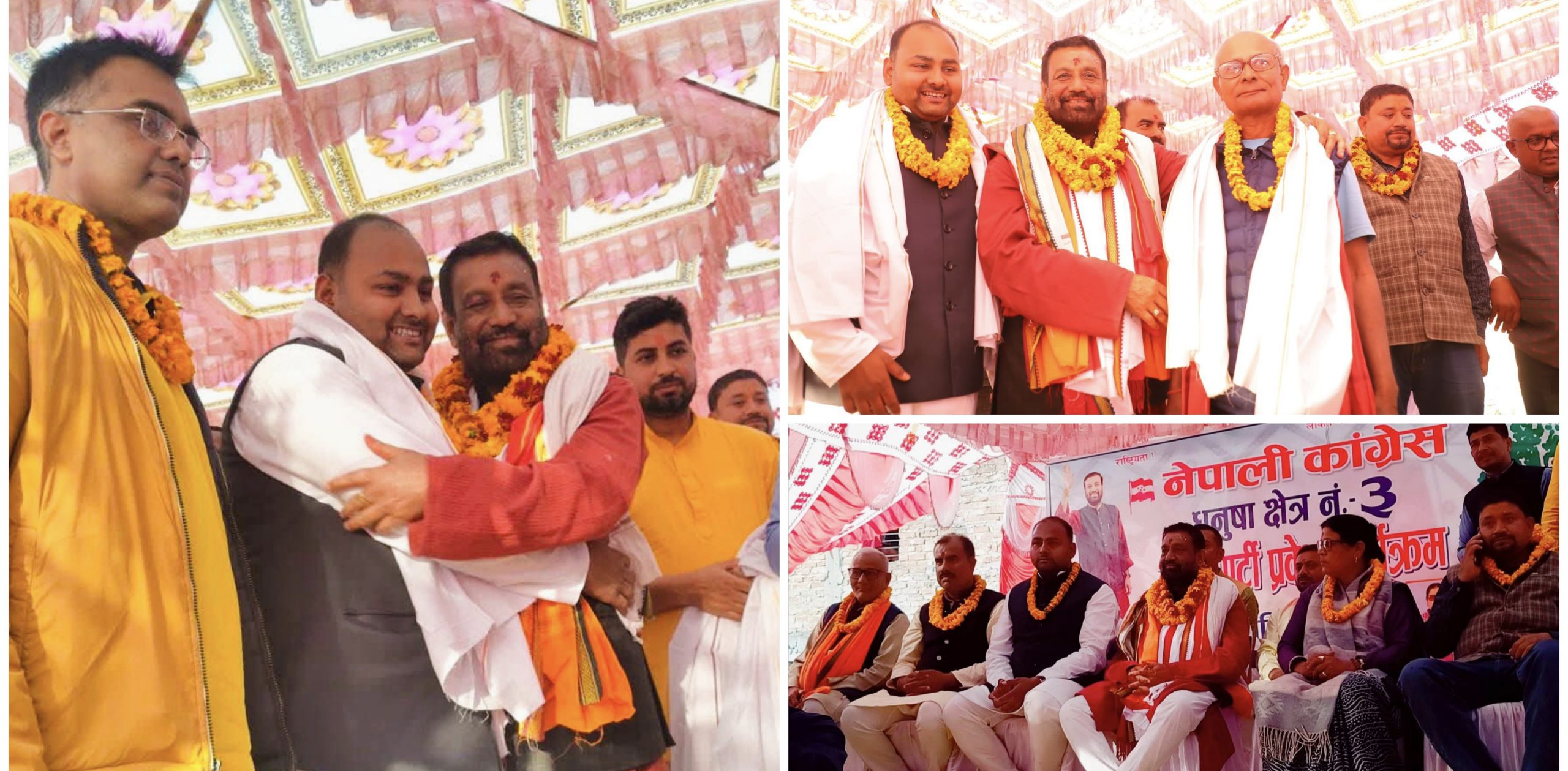 धनुषा ३ मा एमालेका चर्चित युवा लभ अधिकारीसहित दर्जनौ नेताकार्यकर्ता काँग्रेसमा प्रवेश