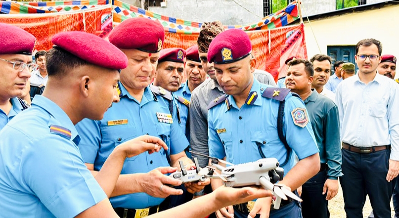 मोरङको लेटाङमा ड्रोनबाट गस्ती सुरु