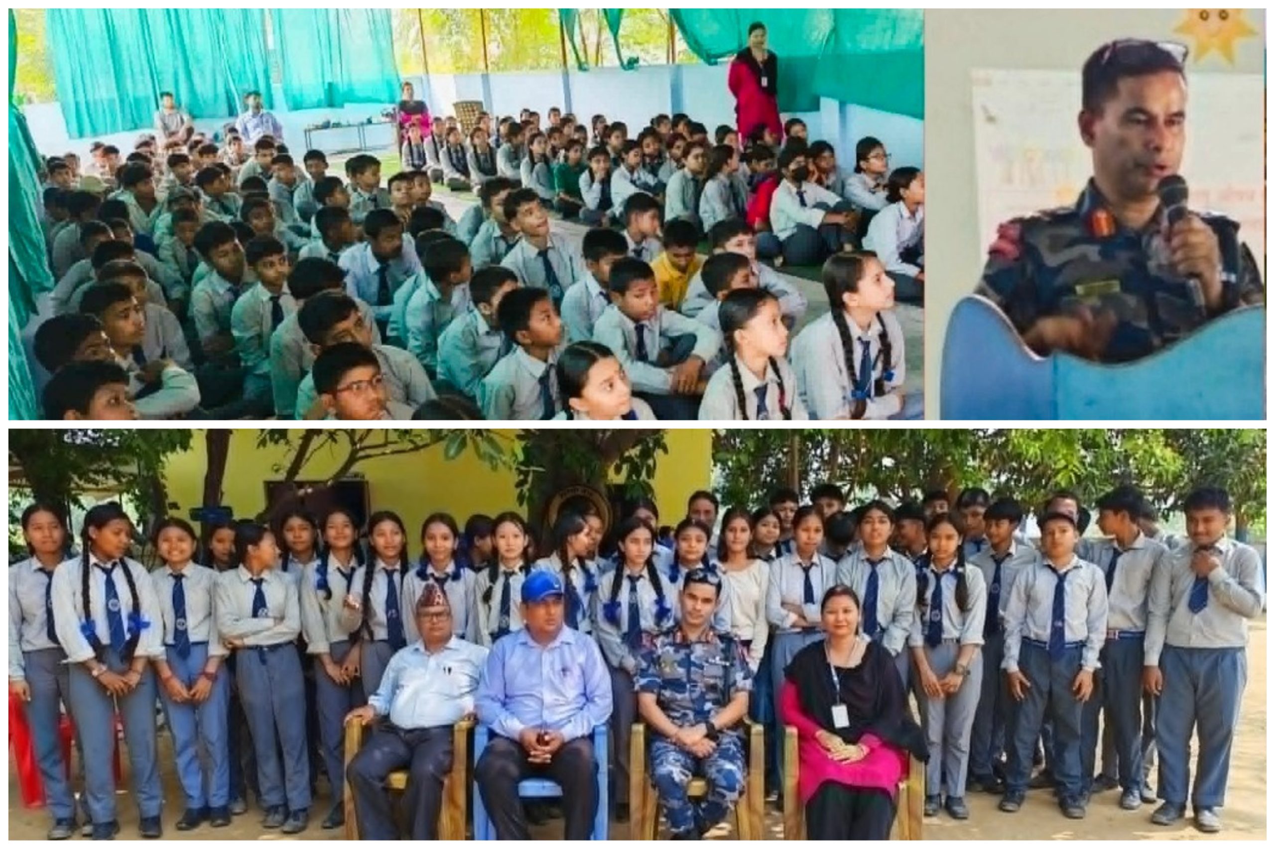 बेलौरीमा सशस्त्र प्रहरीको लागुऔषधविरुद्ध विद्यार्थी लक्षित सचेतना कार्यक्रम